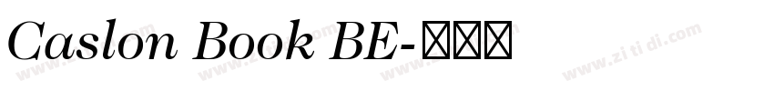 Caslon Book BE字体转换